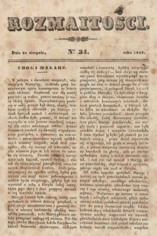 Rozmaitości : pismo dodatkowe do Gazety Lwowskiej. 1847, nr 34