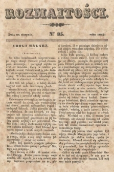 Rozmaitości : pismo dodatkowe do Gazety Lwowskiej. 1847, nr 35