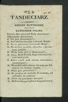 Tandeciarz. [1831], Ner 5 ([1 maja])