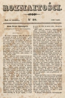 Rozmaitości : pismo dodatkowe do Gazety Lwowskiej. 1847, nr 39