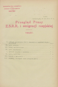 Przegląd Prasy Z.S.R.R. i emigracji rosyjskiej. 1928, nr 85 (27 kwietnia)