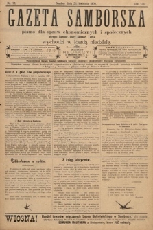 Gazeta Samborska : pismo poświęcone sprawom ekonomicznym i społecznym okręgu: Sambor, Stary Sambor, Turka. 1908, nr 17