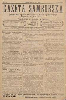 Gazeta Samborska : pismo poświęcone sprawom ekonomicznym i społecznym okręgu: Sambor, Stary Sambor, Turka. 1908, nr 18