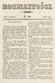 Rozmaitości : pismo dodatkowe do Gazety Lwowskiej. 1847, nr 50