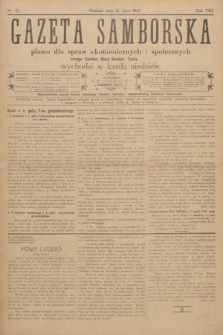 Gazeta Samborska : pismo poświęcone sprawom ekonomicznym i społecznym okręgu: Sambor, Stary Sambor, Turka. 1908, nr 28