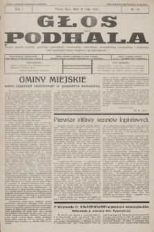 Głos Podhala : aktualny tygodnik powiatów: gorlickiego, grybowskiego, limanowskiego, makowskiego, nowosądeckiego, nowotarskiego i żywieckiego. 1929, nr 15