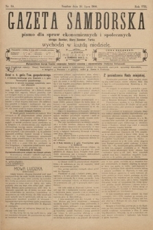 Gazeta Samborska : pismo poświęcone sprawom ekonomicznym i społecznym okręgu: Sambor, Stary Sambor, Turka. 1908, nr 30