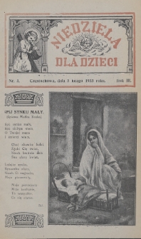 Niedziela dla Dzieci. 1933, nr 3