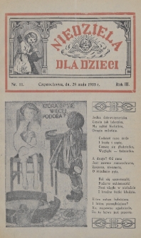 Niedziela dla Dzieci. 1933, nr 11