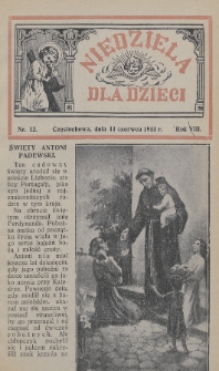 Niedziela dla Dzieci. 1933, nr 12