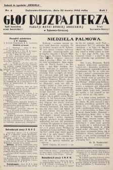 Głos Duszpasterza Parafji Matki Boskiej Anielskiej w Dąbrowie-Górniczej. 1934, nr 4