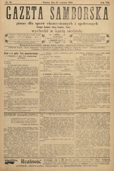 Gazeta Samborska : pismo poświęcone sprawom ekonomicznym i społecznym okręgu: Sambor, Stary Sambor, Turka. 1908, nr 39