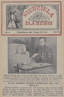 Niedziela dla Dzieci. 1937, nr 3