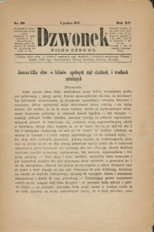 Dzwonek : pismo ludowe. R.15, nr 22 (11 grudnia 1875) + wkładka