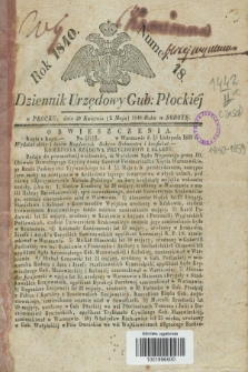 Dziennik Urzędowy Gub: Płockiej. 1840, nr 18 (2 maja) + dod.