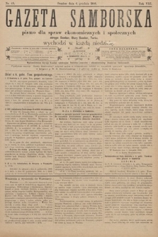 Gazeta Samborska : pismo poświęcone sprawom ekonomicznym i społecznym okręgu: Sambor, Stary Sambor, Turka. 1908, nr 49