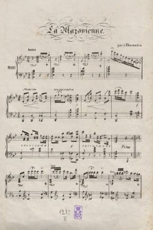 La mazoviénne : composée pour le piano at dediée à mademoiselle Vanda Zakrzewska son élève