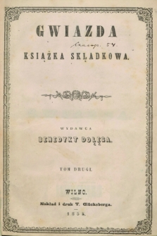 Gwiazda : książka skladkowa. 1855, T.2