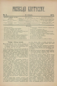 Przegląd Krytyczny. 1874, nr 2 (30 listopada)