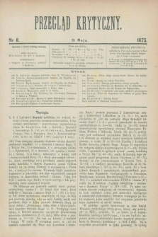 Przegląd Krytyczny. 1875, nr 8 (31 maja)