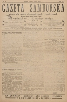 Gazeta Samborska : pismo poświęcone sprawom ekonomicznym i społecznym okręgu: Sambor, Stary Sambor, Turka. 1909, nr 3
