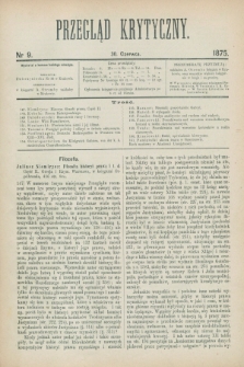 Przegląd Krytyczny. 1875, nr 9 (30 czerwca)