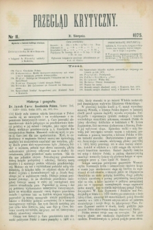 Przegląd Krytyczny. 1875, nr 11 (31 sierpnia)