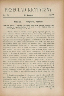 Przegląd Krytyczny. [R.3], nr 8 (31 sierpnia 1877)