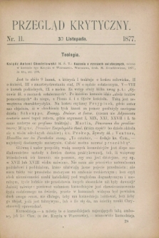 Przegląd Krytyczny. [R.3], nr 11 (30 listopada 1877)