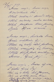 Dziennik Marceliny Kulikowskiej z lat 1897-1910. Notes 10, Notes nr 10 z zapiskami od 12 grudnia 1909 do 9 czerwca 1910