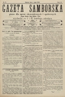 Gazeta Samborska : pismo poświęcone sprawom ekonomicznym i społecznym okręgu: Sambor, Stary Sambor, Turka. 1909, nr 9