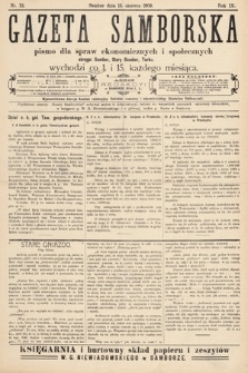 Gazeta Samborska : pismo poświęcone sprawom ekonomicznym i społecznym okręgu: Sambor, Stary Sambor, Turka. 1909, nr 12