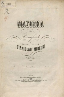 Mazurka : per pianoforte : op. 6