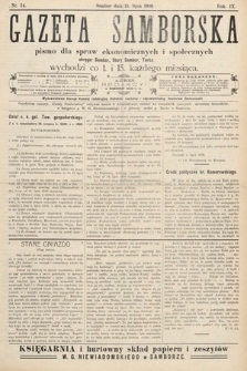 Gazeta Samborska : pismo poświęcone sprawom ekonomicznym i społecznym okręgu: Sambor, Stary Sambor, Turka. 1909, nr 14