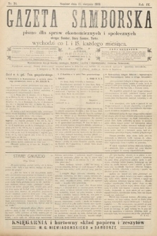 Gazeta Samborska : pismo poświęcone sprawom ekonomicznym i społecznym okręgu: Sambor, Stary Sambor, Turka. 1909, nr 16