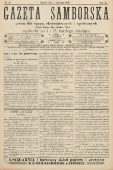 Gazeta Samborska : pismo poświęcone sprawom ekonomicznym i społecznym okręgu: Sambor, Stary Sambor, Turka. 1909, nr 21