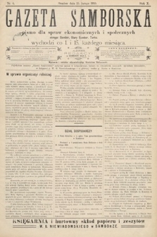 Gazeta Samborska : pismo poświęcone sprawom ekonomicznym i społecznym okręgu: Sambor, Stary Sambor, Turka. 1910, nr 4