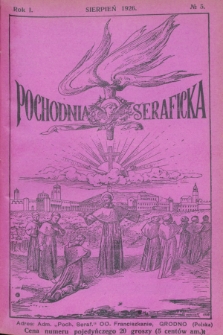 Pochodnia Seraficka : Organ Jubileuszowy. R.1, № 5 (sierpień 1926)