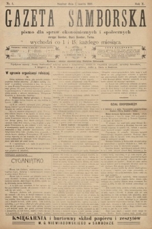 Gazeta Samborska : pismo poświęcone sprawom ekonomicznym i społecznym okręgu: Sambor, Stary Sambor, Turka. 1910, nr 5