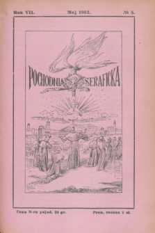 Pochodnia Seraficka : Organ Trzec. Zakonu i Stow. Franc. Krucjaty Misyjnej. R.7, nr 5 (maj 1932)