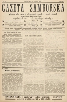 Gazeta Samborska : pismo poświęcone sprawom ekonomicznym i społecznym okręgu: Sambor, Stary Sambor, Turka. 1910, nr 12