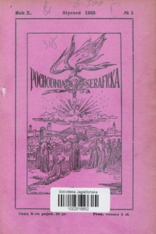 Pochodnia Seraficka : Organ III Zakonu i Stow. Franc. Kruc. Misyjnej. R.10, № 1 (styczeń 1935)