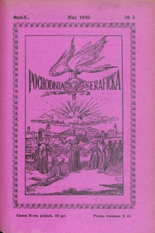 Pochodnia Seraficka : Organ III Zakonu i Stow. Franc. Kruc. Misyjnej. R.10, № 5 (maj 1935)