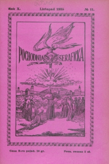 Pochodnia Seraficka : Organ III Zakonu i Stow. Franc. Kruc. Misyjnej. R.10, № 11 (listopad 1935)