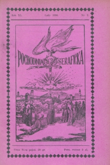 Pochodnia Seraficka : Organ III Zakonu i Stow. Franciszk. Krucjaty Misyjnej. R.11, nr 2 (luty 1936)