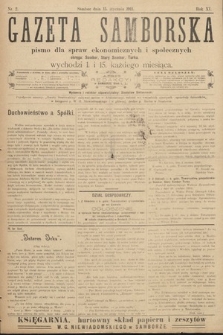 Gazeta Samborska : pismo poświęcone sprawom ekonomicznym i społecznym okręgu: Sambor, Stary Sambor, Turka. 1911, nr 2