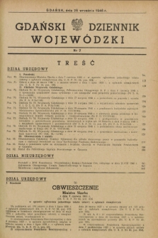 Gdański Dziennik Wojewódzki. 1946, nr 7 (25 września)