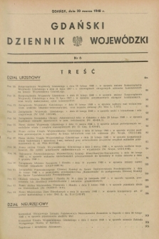 Gdański Dziennik Wojewódzki. 1948, nr 6 (20 marca)