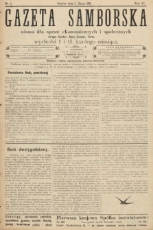 Gazeta Samborska : pismo poświęcone sprawom ekonomicznym i społecznym okręgu: Sambor, Stary Sambor, Turka. 1911, nr 5