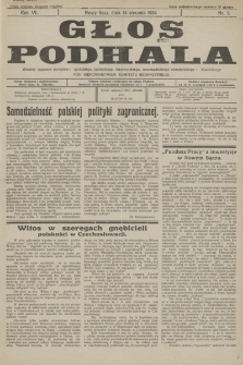 Głos Podhala : aktualny tygodnik powiatów: gorlickiego, jasielskiego, limanowskiego, nowosądeckiego, nowotarskiego i żywieckiego. 1934, nr 3